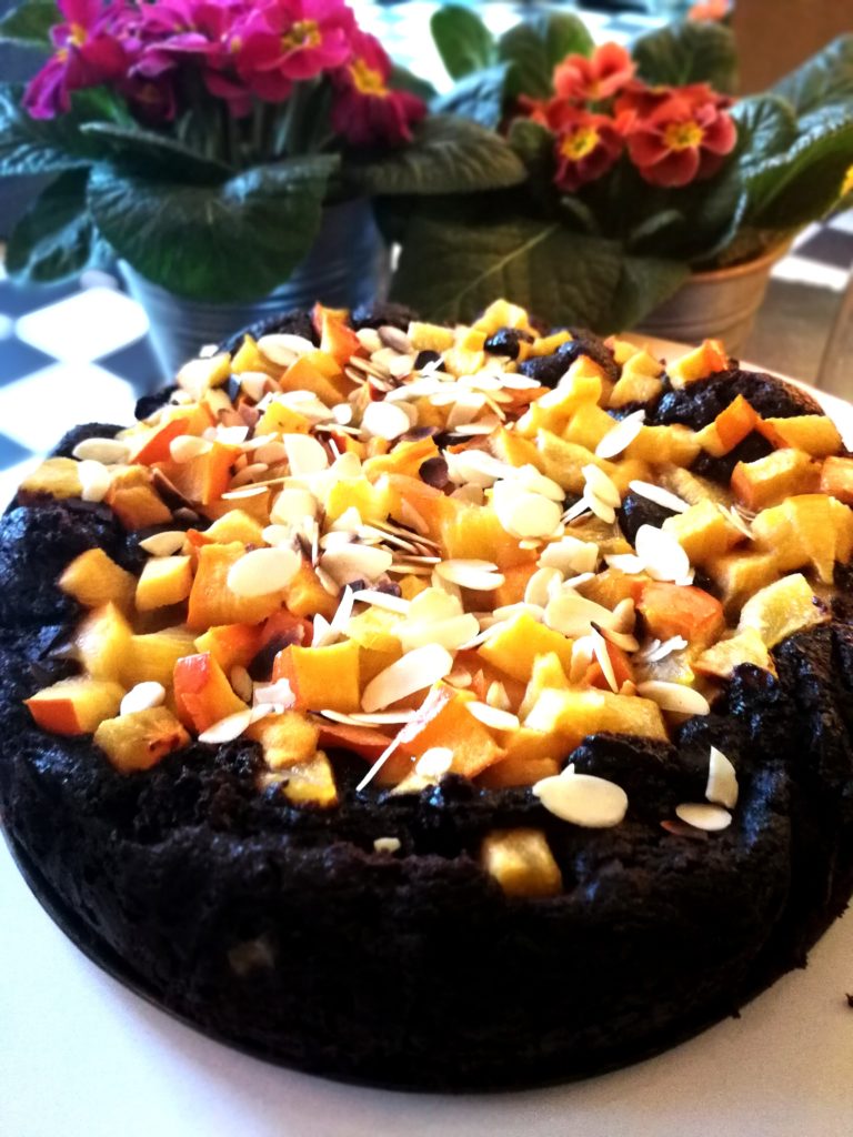 Fit browni z khaki i migdałami